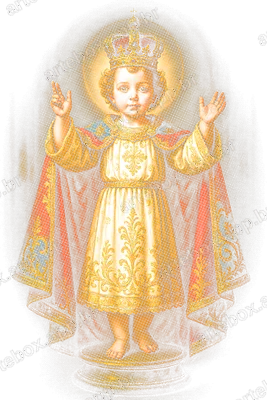 Menino Jesus Coroado Dourado